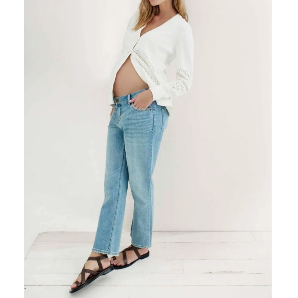 Hatch The Crop Maternity Jeans Under The Bump Under Belly Light Wash Size 27